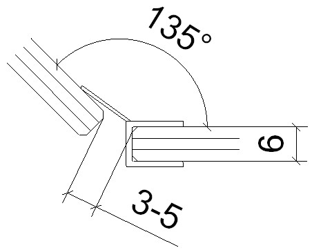 Mitteldichtung 135°