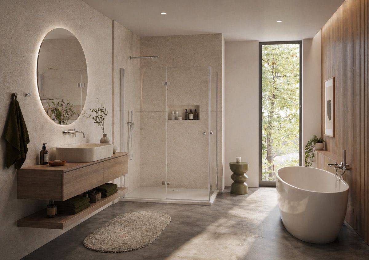 Minimalistisch im Design, maximal in der Wirkung – das sind Duschtrennwände.